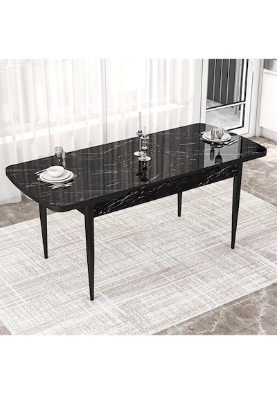 Canisa Concept Kor Serisi 70x114 Açılabilir Mutfak Masası Takımı Siyah Mermer Desen Masa 6 Pembe Sandalye Masa Siyah Mermer Sandalyeler Pembe Canisa Concept Kor Serisi 70x114 Açılabilir Mutfak Masası Takımı Siyah Mermer Desen Masa 6 Pembe Sandalye Masa Siyah Mermer Sandalyeler Pembe