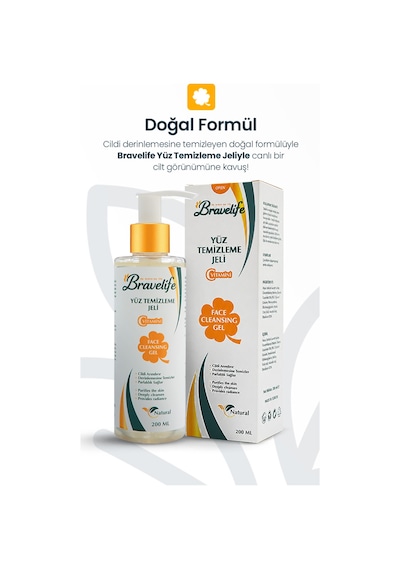 C Vitamini Aydınlatıcı Parlatıcı Canlandırıcı Doğal İçerikli Tüm Ciltler İçin Panthenol Vegan Yüz Temizleme Jeli 200 Ml