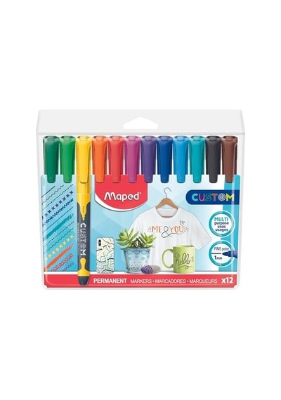 512511 Permanent Marker, Ince Uclu, Askili Paket 12'li