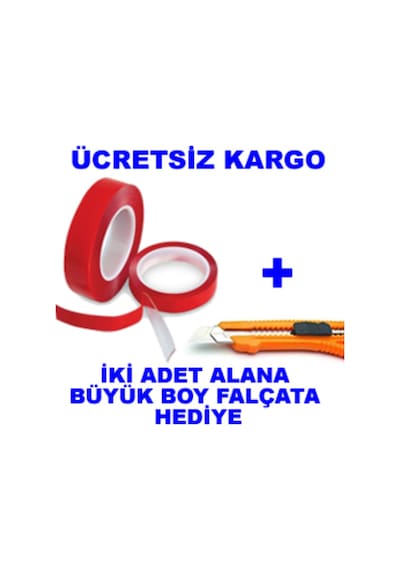 Çift Taraflı Montaj Bantı Silikonlu Şeffaf Tape 19 MM x 5mt
