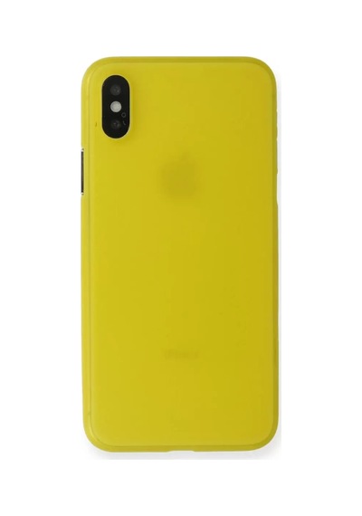 Newface Apple iPhone Uyumlu X Kılıf Pp Ultra İnce Kapak - Sarı Belirtilmemiş