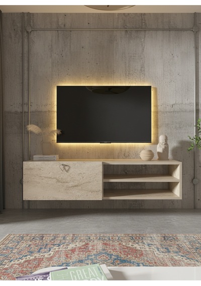Resital Tv Ünitesi S1244-8 Traverten Traverten