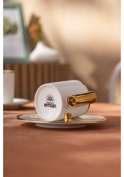Emsan Modern 80 Ml 6'lı Kahve Fincan Takımı Gold
