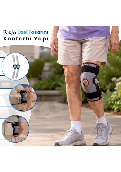 Açı Ayarlı Ve Patella Destekli Dizlik 1 Çift Fleksiyon Ekstansiyon Kontrollü Ortopedik Diz Desteği