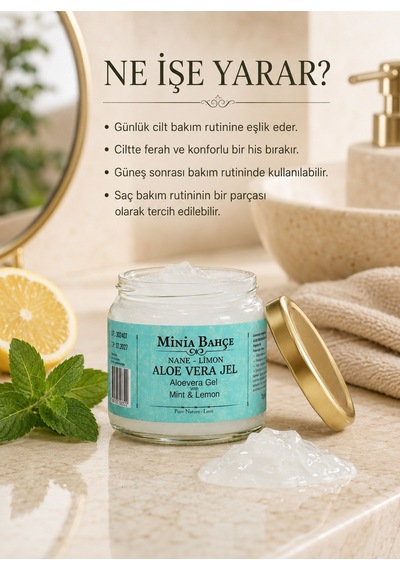 Minia Bahçe Nane ve Limonlu Aloe Vera Jel 75 G