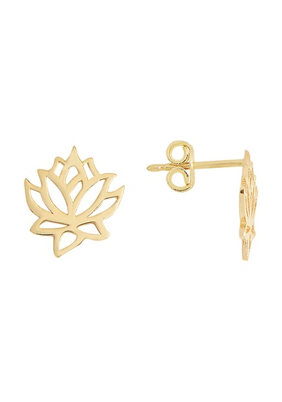 Altın Lotus Küpe As8Kp06 Altınsepeti