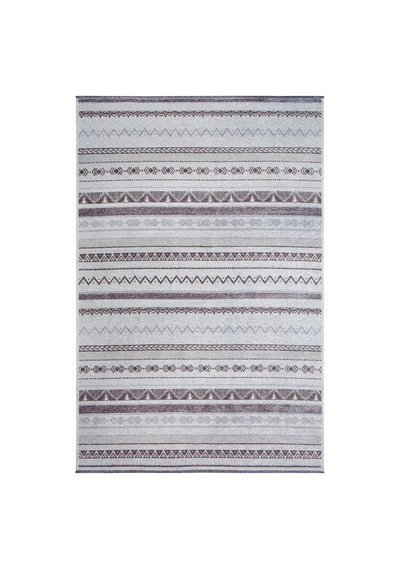 Gri Siyah Pamuk Polyester Modern İskandinav Yıkanabilir Halı - Yo13000a Gri - Siyah