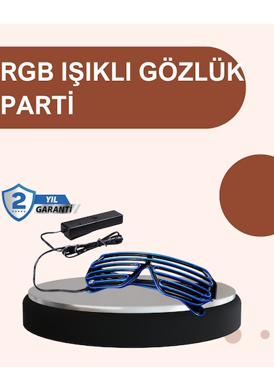 Renkli Led Işıklı Eğlence Gözlüğü Parti Aksesuarı