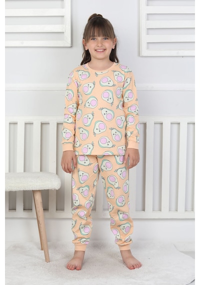 Cute Avocado Desenli Kız Çocuk Pijama Takımı SOMON