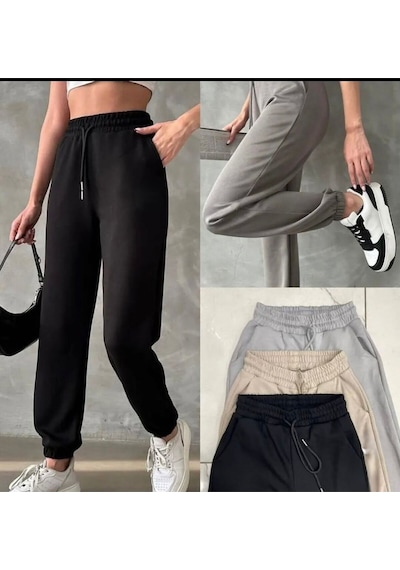 Giyimodam Modal Kumaş Jogger Eşofman Altı Unısex Siyah
