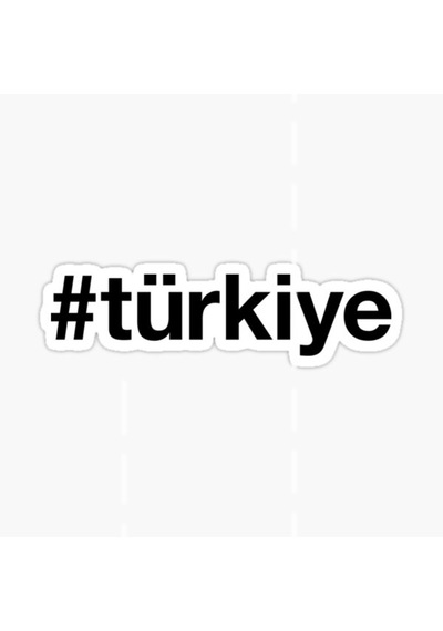 Turkey Hashtag Sticker Yapıştırma 18 Cm