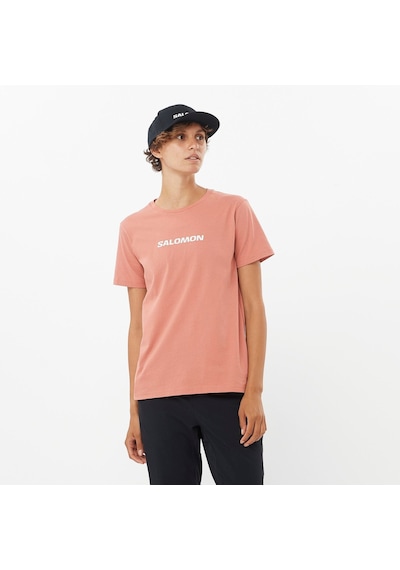 Salomon Logo Ss Tee W Lıght Mahogany// T-shırt Lc2217800 001