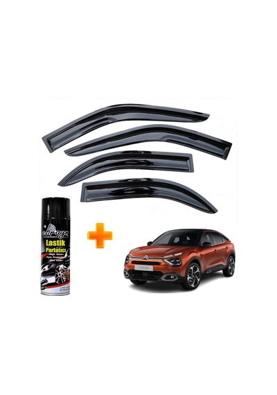 Citroen C4 Mügen Cam Rüzgarlığı 2020 Sonrası Kasalar 4 Lü Takım +500ml Lastik Parlatıcı