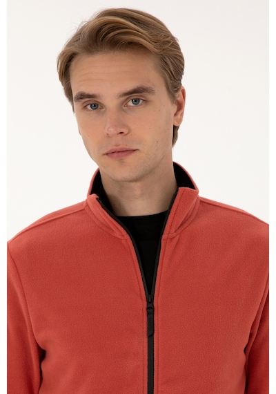 U.S. Polo Assn. Erkek Regular Fit Gül Kurusu Polar Örme Hırka 50313779-VR026