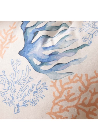 Soft Coral Kırlent - Ekru - 45x45 Cm Çok Renkli