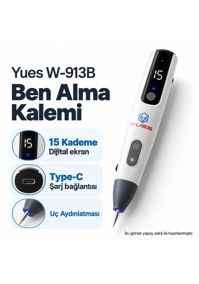 Yues W-913b Ben Alma Kalemi 15 Kademeli Type-c Şarjlı