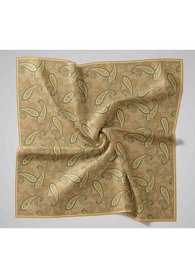 Silk Home Yaz Esintisi Eşarp 150002-24 Hardal, Yeşil, Süpürge Sarısı