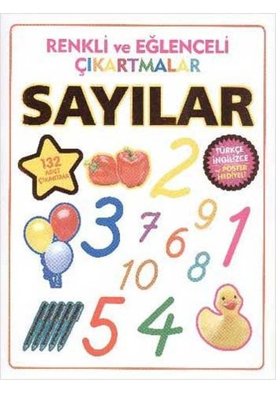 Renkli ve Eğlenceli Çıkartmalar - Sayılar- Parıltı Yayınları