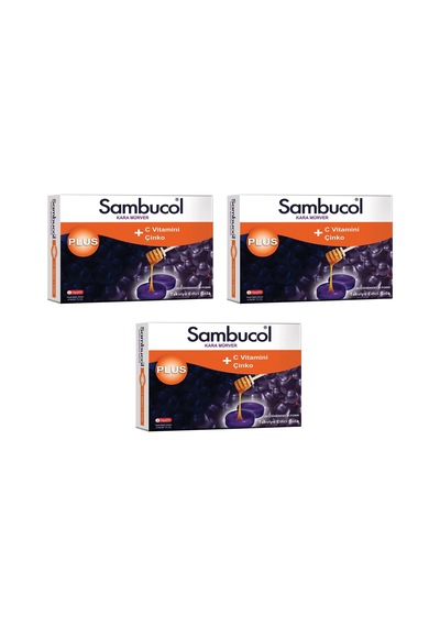 Sambucol Plus Kara Mürver Eki 20 Pastil 3   Adet