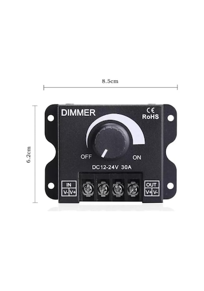 12v 24v 30a Led Sürücü Dimmer 360w 720w Led Sürücü Voltaj Ayarlı Ampul Şerit Işık Parlaklık Kon