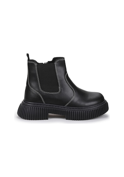 Kiko Kids Penka Fermuarlı Erkek Çocuk Günlük Bot Ayakkabı Siyah