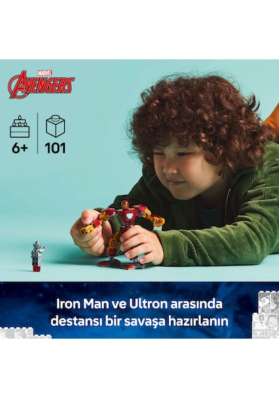 LEGO® Marvel Iron Man Robotu, Ultron’a Karşı 76307 - 6 Yaş ve Üzeri Süper Kahraman Sevenler için Yaratıcı Oyuncak Yapım Seti (101 Parça) LEGO® Marvel Iron Man Robotu, Ultron’a Karşı 76307 - 6 Yaş ve Üzeri Süper Kahraman Sevenler için Yaratıcı Oyuncak Yapım Seti (101 Parça)