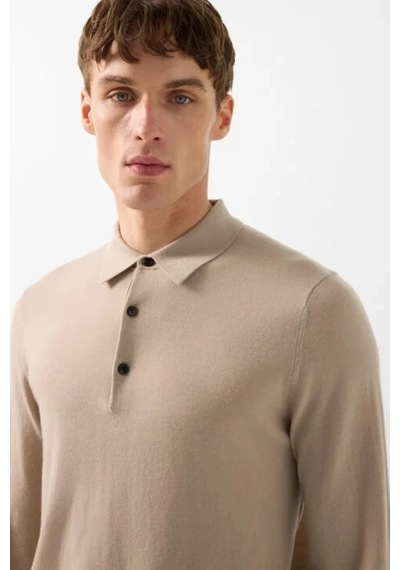 Bogner Fire&ıce Bogner Jake Yün-kaşmir Lüks Stil, Erkek Triko Polo Sweatshirt Camel