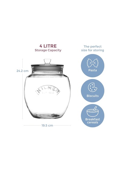 Kilner Evrensel Saklama Kabı, Şeffaf, 4 Litre Diğer