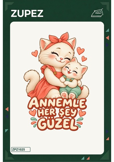 Annemle Her Şey Güzel 19x25 Cm Ütüyle Uygulanan Baskı Zpz1025 - 928156707