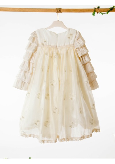 Xo Kids Kız Çocuk Elbise 4-8 Yaş 924 Bej