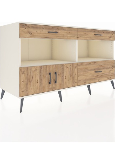 Kronos Konsol 2 Raflı 3 Çekmeceli 2 Kapaklı 176x59x99 Aytaşı-çam Aytaşı-çam