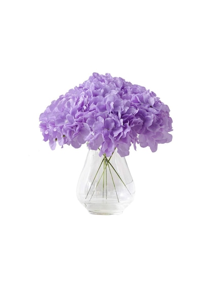 Yapay Çiçek Ortanca Çiçeği Demeti 43 Cm Açık Lila