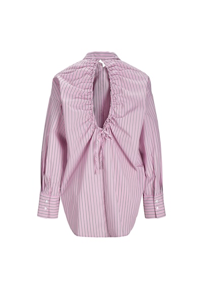 Jack & Jones Kadın Sırt Dekolteli Çizgili Gömlek - Magna Moonlite Mauve Çok Renkli