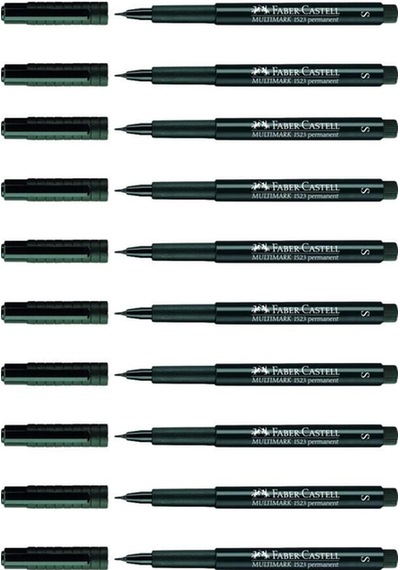 Multimark 1523 Permanent Asetat Kalemi 0.4 Mm S Siyah 10'lu Paket