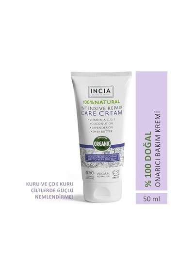 %100 Doğal Onarıcı Bakım Kremi Yoğun Nemlendirici Cilt Bakım Lavanta Avokado Shea Vegan 50 Ml