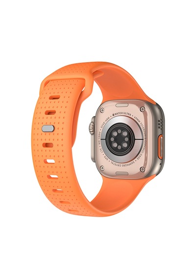 Watch 7 45mm Uyumlu Wiwu Wi-wb0201 Comf Secur Serisi Spor Silikon Kordon Turuncu