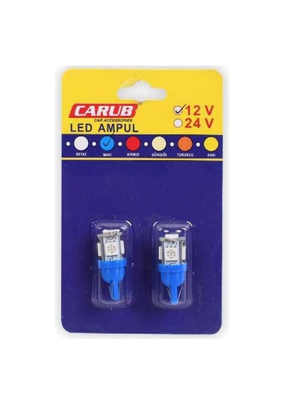 Ampul 12v T10 5led Fariçi Mavi Br040 02 34 1 Adet Diğer