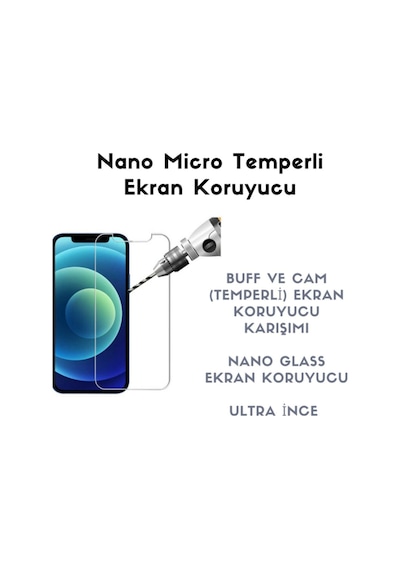 Apple Uyumlu iPhone  13 Pro Max  Nano Micro Temperli Ekran Koruyucu Ve Şeffaf Kamera Lens Koruyucu