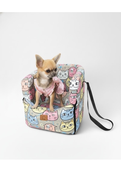 Kedi - Köpek Tasma Kancalı Taşıma - Seyahat Çantası - Oto Koltuğu