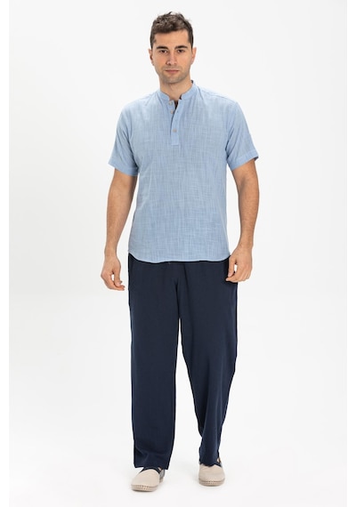 Kısa Kol Şile Bezi Bodrum Erkek T-shirt Açık Mavi 3074-açık Mavi Açık Mavi