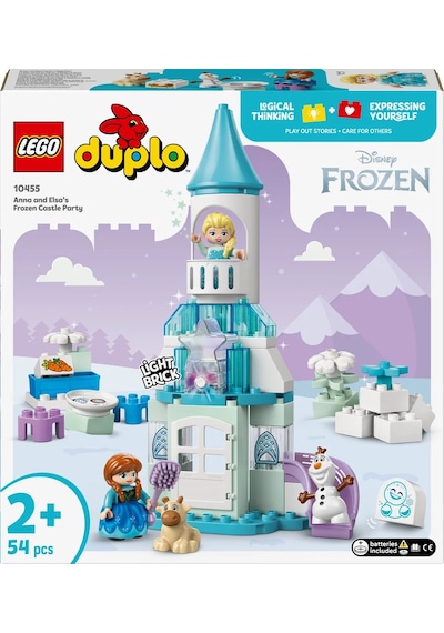 LEGO® DUPLO® │ Disney Anna ve Elsa’nın Karlar Ülkesi Şato Partisi 10455 - 2 Yaş ve Üzeri Çocuklar için Yaratıcı Oyuncak Yapım Seti (54P)
