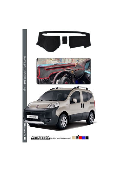 Fiat Fiorino 2007-2024 Arası Modeller Için Oto Torpido Koruyucu - Gri Kenar