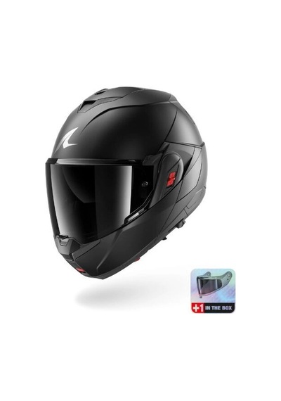 Shark Oxo Dark Shadow Mat Siyah Modüler Kask Renkli Cam Hediyelidir Mat Siyah