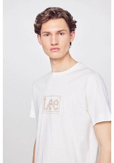 Lee Big Logo Erkek T-shirt Off White