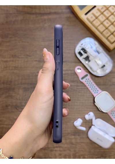 Samsung Galaxy A33 Uyumlu Premium Deri Dokulu Darbelere Karşı Dayanıklı Nazal Silikon Kılıf Lacivert