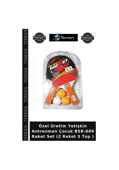 Özel Üretim Yetişkin Antrenman Çocuk Bsr-609 Raket Set 2 Raket 3 Top