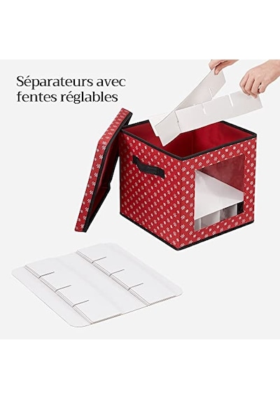 Saklama Kutuları, 3'lü Set, Katlanır Kutular, Kutu Başına 64 Küçük Bölme, Esnek Ayırma Duvarları, 30,5 X 30,5 Genel