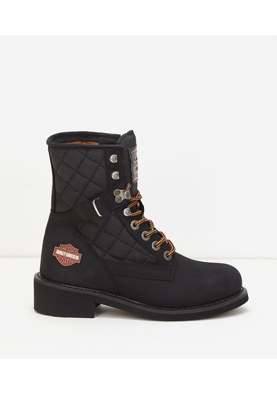 Harley Davidson 025g100078 New Worker Deri Postal Kadın Bot Siyah