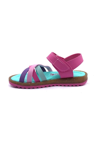 Şirin Bebe Pembe Mor Kız Çocuk Bebe Sandalet Ayakkabı