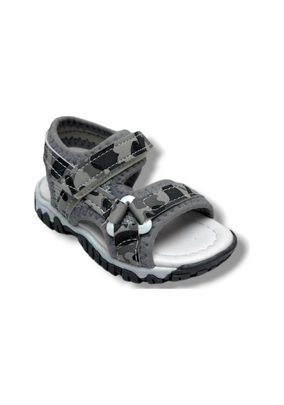 Arzen Bebe 225-26 Cırtlı Anatomik Erkek Bebek Sandalet Kamuflaj Gri 19-21